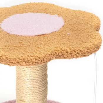 Drapak dla kota 25x25x30cm z miękką piłką i półką w kształcie kwiatu Nobleza