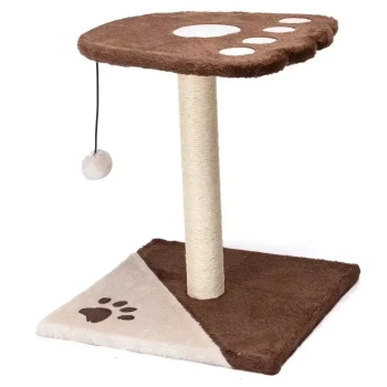 Drapak dla kota 38x38x43cm z miękką piłką i półką w kształcie stopy Nobleza