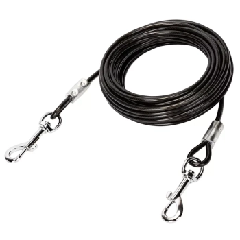 Linka 9m stalowa smycz mocny długi kabel do wiązania psów 0.5cm