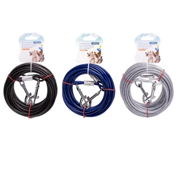 Linka 9m stalowa smycz mocny długi kabel do wiązania psów 0.5cm