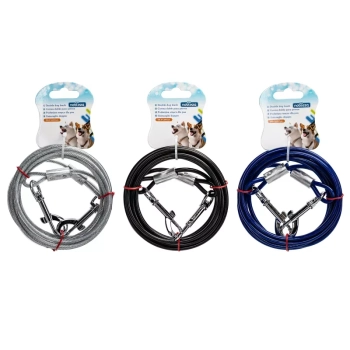 Linka 3m stalowa smycz mocny długi kabel do wiązania psów 0.5cm