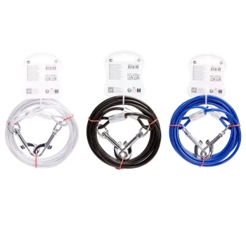 Linka 3m stalowa smycz mocny długi kabel do wiązania psów 0.5cm