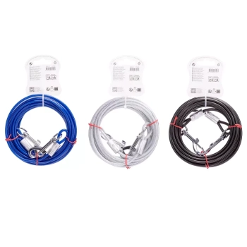 Linka 6m stalowa smycz mocny długi kabel do wiązania psów 0.5cm