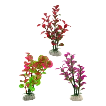 Sztuczna roślina do akwarium 20cm ozdobny miękki krzaczek do dekoracji