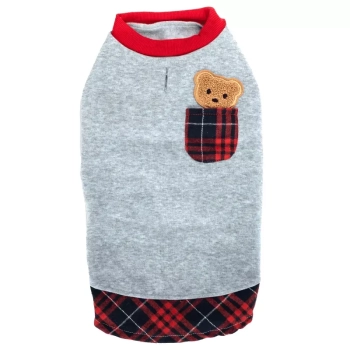 Bluza dres XXL 45 cm golf dla psa z naszywką misia miękka i wygodna