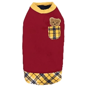 Bluza dres XXL 45 cm golf dla psa z naszywką misia miękka i wygodna