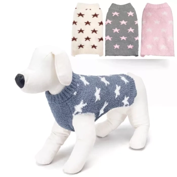 Sweter dla psa S 25 cm żakardowy w gwiazdki Nobleza