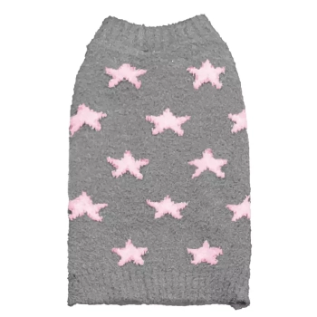 Sweter dla psa M 30 cm żakardowy w gwiazdki