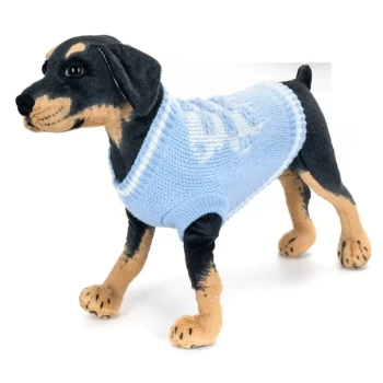 Sweter dla psa XS 20 cm żakardowy z misiem miękki ciepły i wygodny