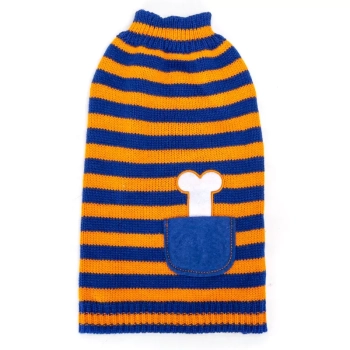 Sweter dla psa XS 20 cm w kontrastowe paski miękki ciepły i wygodny