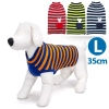 Sweter dla psa L 35 cm w kontrastowe paski miękki ciepły i wygodny