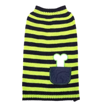 Sweter dla psa L 35 cm w kontrastowe paski miękki ciepły i wygodny