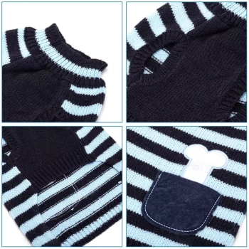 Sweter dla psa L 35 cm w kontrastowe paski miękki ciepły i wygodny