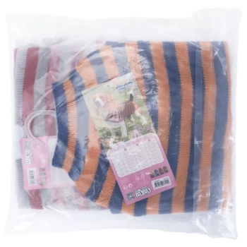 Sweter dla psa L 35 cm w kontrastowe paski miękki ciepły i wygodny