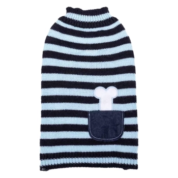 Sweter dla psa XL 40 cm w kontrastowe paski miękki ciepły i wygodny