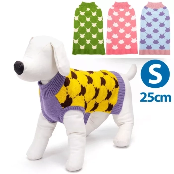 Sweter dla psa S 25 cm żakardowy w ciapki miękki ciepły i wygodny