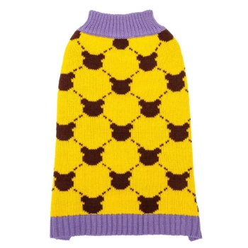 Sweter dla psa L 35 cm żakardowy w ciapki miękki ciepły i wygodny