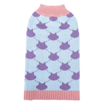 Sweter dla psa L 35 cm żakardowy w ciapki miękki ciepły i wygodny