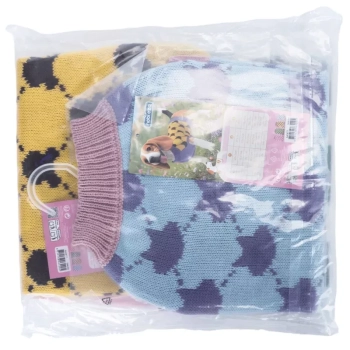 Sweter dla psa L 35 cm żakardowy w ciapki miękki ciepły i wygodny