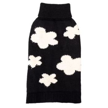 Sweter dla psa M 30 cm żakardowy w kwiatki miękki ciepły i wygodny