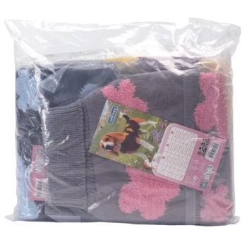 Sweter dla psa M 30 cm żakardowy w kwiatki miękki ciepły i wygodny