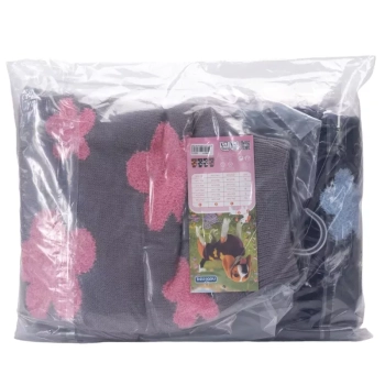 Sweter dla psa XL 40 cm żakardowy w kwiatki miękki ciepły i wygodny