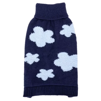 Sweter dla psa XXL 45 cm żakardowy w kwiatki miękki ciepły i wygodny