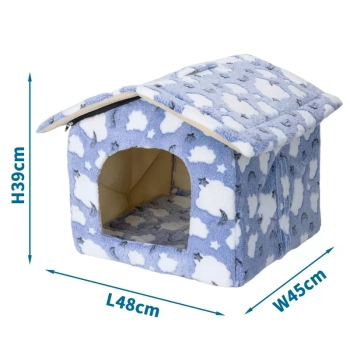 Buda 48x45x39cm ciepły domek dla psa lub kota wygodna i przytulna
