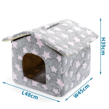 Buda 48x45x39cm ciepły domek dla psa lub kota wygodna i przytulna