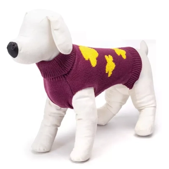 Sweter dla psa XL 40 cm żakardowy w kwiatki miękki ciepły i wygodny