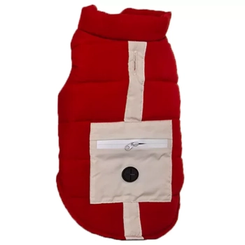 Płaszcz zimowy XXL 45 cm dla psa z odblaskową kieszenią miękki ciepły