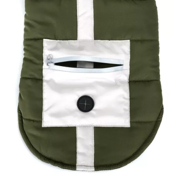 Płaszcz zimowy XXL 45 cm dla psa z odblaskową kieszenią miękki ciepły