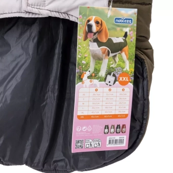 Płaszcz zimowy XXL 45 cm dla psa z odblaskową kieszenią miękki ciepły