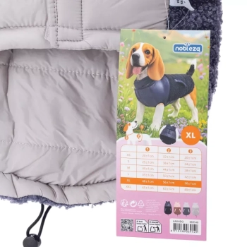 Płaszcz zimowy XL 40 cm dla psa ciepły z futerkiem miękki puszysty