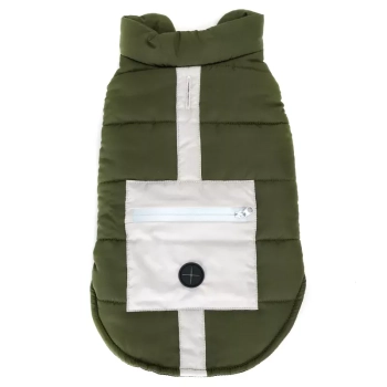 Płaszcz zimowy XL 40 cm dla psa z odblaskową kieszenią miękki ciepły