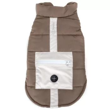 Płaszcz zimowy XL 40 cm dla psa z odblaskową kieszenią miękki ciepły