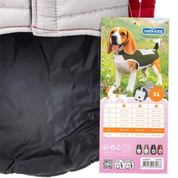 Płaszcz zimowy XL 40 cm dla psa z odblaskową kieszenią miękki ciepły