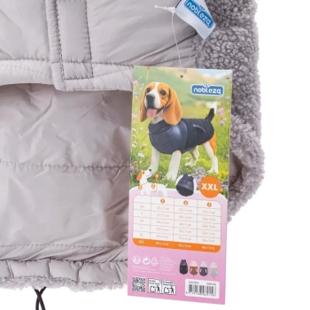 Płaszcz zimowy XXL 45 cm dla psa ciepły z futerkiem miękki puszysty