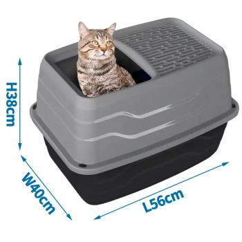 Kuweta dla kota nowoczesna toaleta z wejściem od góry 56x40x38cm