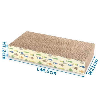Podwójny drapak dla kota falowane legowisko z kocimiętką 44.5x21x7.2cm