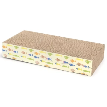 Podwójny drapak dla kota falowane legowisko z kocimiętką 44.5x21x7.2cm