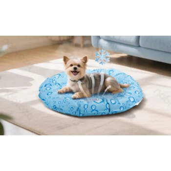 Mata chłodząca 62cm dla psa lub kota żelowa z nadrukiem w kropelki