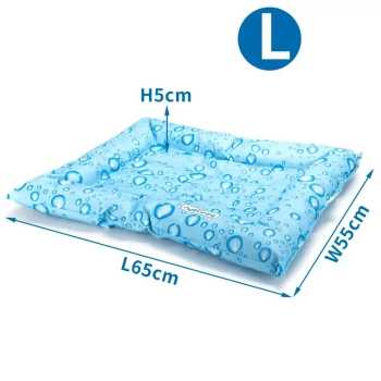 Mata 65x55cm chłodząca dla psa lub kota żelowa z nadrukiem w kropelki