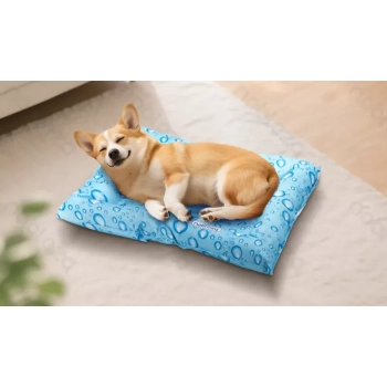 Mata 65x55cm chłodząca dla psa lub kota żelowa z nadrukiem w kropelki