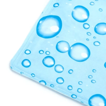 Mata chłodząca L 90x50cm dla psa lub kota żelowa z nadrukiem w krople